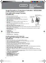 Предварительный просмотр 12 страницы Panasonic SRDE102 - RICE COOKER - MULTI LANGUAGE Operating Instructions Manual