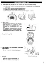 Предварительный просмотр 9 страницы Panasonic SRMM10NS - SPS RICE COOKER/WARM Operating Instructions Manual