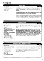 Preview for 17 page of Panasonic SRMM10NS - SPS RICE COOKER/WARM Operating Instructions Manual