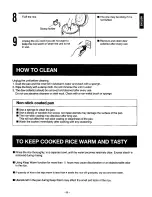 Предварительный просмотр 7 страницы Panasonic SRSH15PA - RICE COOKER-LOW Operating Instructions Manual