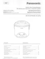 Panasonic SRTE15PW - RICE COOKER/STEAMER Operating Instructions Manual preview