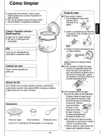 Preview for 17 page of Panasonic SRTE15PW - RICE COOKER/STEAMER Operating Instructions Manual