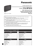 Preview for 1 page of Panasonic Strada CN-GP50N Quick Reference Manual
