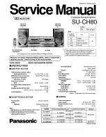 Preview for 1 page of Panasonic SU-CH80 Service Manual