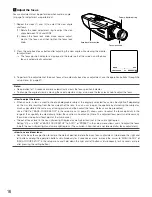 Предварительный просмотр 16 страницы Panasonic Super Dynamic III WV-CW380 Operating Instructions Manual