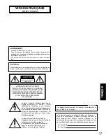 Preview for 37 page of Panasonic Super Dynamic III WV-CW384 Operating Instructions Manual