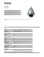 Preview for 1 page of Panasonic Super Dynamic III WV-CW974 Specifications