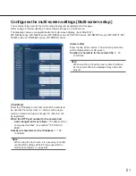 Preview for 51 page of Panasonic Super Dynamic III WV-NS202A Network Operating Instructions