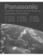 Предварительный просмотр 1 страницы Panasonic SuperFlat CT-27SF36 Operating Manual