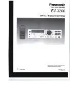 Panasonic sv-3200 Operating Instructions Manual preview