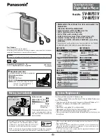 Panasonic SV-MP21V Operating Instructions Manual preview