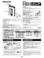 Preview for 1 page of Panasonic SV-MP30V Operating Instructions Manual