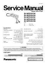 Panasonic SV-MP500VGK Service Manual preview