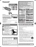 Panasonic SV-MP700V Operating Instructions Manual preview