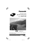 Panasonic SV-PT1PP Operating Instructions Manual preview