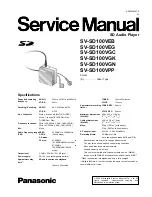 Preview for 1 page of Panasonic SV-SD100VEB Service Manual