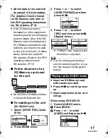 Preview for 17 page of Panasonic SV-SD300V Operating Instructions Manual