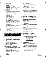 Preview for 21 page of Panasonic SV-SD300V Operating Instructions Manual