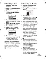 Preview for 23 page of Panasonic SV-SD300V Operating Instructions Manual