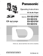 Panasonic SV-SD310V Operating Instructions Manual preview