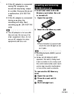 Preview for 21 page of Panasonic SV-SD710V Operating Instructions Manual