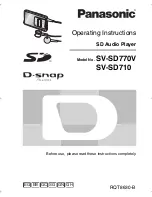 Preview for 1 page of Panasonic SV-SD770V Operating Instructions Manual