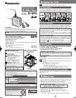 Preview for 1 page of Panasonic SV-SD90 Operating Instructions Manual