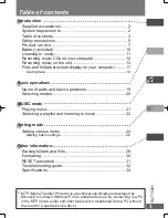 Preview for 3 page of Panasonic SVMP010 - D.A. PLAYER Operating Instructions Manual