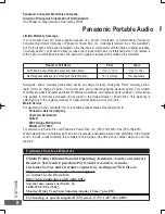 Preview for 8 page of Panasonic SVMP010 - D.A. PLAYER Operating Instructions Manual