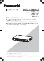 Panasonic Switch-M24eGi Installation Manual preview