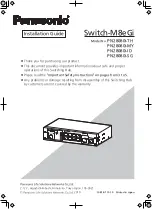 Panasonic Switch-M8eGi Series Installation Manual preview