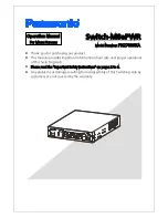 Предварительный просмотр 1 страницы Panasonic Switch-M8ePWR PN27089KA Operation Manual