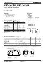 Panasonic Switching Diodes MA3J142AG Specifications предпросмотр