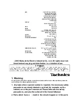 Preview for 4 page of Panasonic SX-KN2600P Service Manual