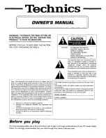 Предварительный просмотр 2 страницы Panasonic SX-PC12 Owner'S Manual