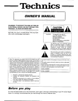 Предварительный просмотр 2 страницы Panasonic SX-PC8 Owner'S Manual