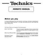 Preview for 3 page of Panasonic SX-PR51 Owner'S Manual