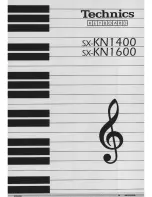 Panasonic SXKN1400 - ELECTRONIC KEYBOARD Owner'S Manual preview