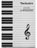 Panasonic SXKN6000 - ELECTRONIC KEYBOARD Owner'S Manual preview