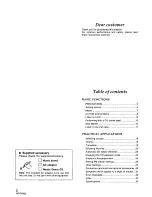 Preview for 2 page of Panasonic SXMB100 - KEYBOARD W/CD & RADI Owner'S Manual