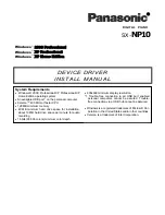 Panasonic SXNP10 - DIGITAL PIANO Driver Manual preview