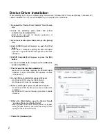 Preview for 2 page of Panasonic SXNP10 - DIGITAL PIANO Driver Manual