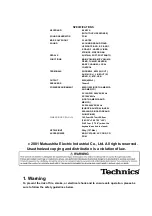 Preview for 2 page of Panasonic SXNP10 - DIGITAL PIANO Service Manual