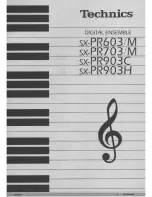 Panasonic SXPR703 - ENSEMBLE PIANO Operating Manual preview