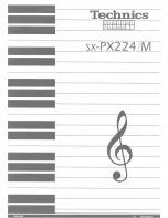 Предварительный просмотр 1 страницы Panasonic SXPX224 - ELECTRONIC PIANO Operating Manual