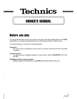 Предварительный просмотр 3 страницы Panasonic SXPX665 - ELECTRONIC PIANO Operating Manual