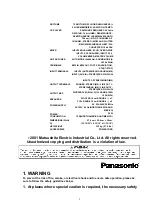 Предварительный просмотр 2 страницы Panasonic SY-PA100 Service Manual