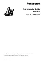 Panasonic T-Mobile KX-HDV130 Administrator'S Manual предпросмотр