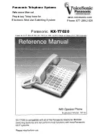 Предварительный просмотр 1 страницы Panasonic T7020B - KX - Digital Phone Reference Manual