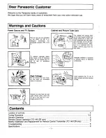 Предварительный просмотр 2 страницы Panasonic TC-1400Z Operating Instructions Manual